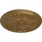 Ekena Millwork Damon Ceiling Medallion (Fits Canopies up to 3 3/8"), Hand-Painted Pale Gold, 20"OD x 1 1/2"P CM20DAPAS - alternate 2